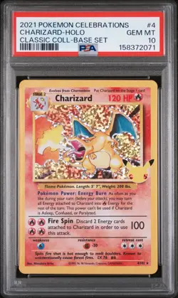 Charizard 4/102 Holo Pokemon Celebrations Classic Collection #4 GEM MINT PSA 10 - Image 1