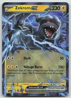 Pokemon Zekrom ex 034/086 Black Bolt Double Rare Holo NM - Image 1