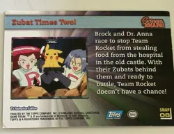 2001 Topps Pokemon Johto League Champions Screen Snaps! SNAP08 Zubat Times Two! - Image 2