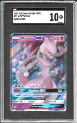 2019 Pokemon Hidden Fates Mewtwo GX 31/68 SGC Gem Mint 10 - Image 1