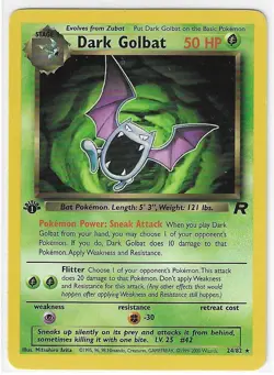 2000 1st Edition Dark Golbat Team Rocket 24/82 NM - Image 1