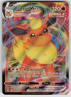 Flareon VMAX 018/203 Holo VMAX Rare Evolving Skies Pokemon Near Mint - Image 1