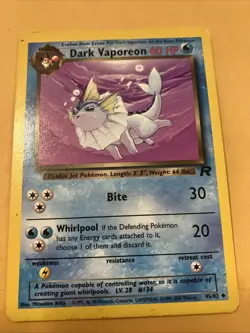 Dark Vaporeon 45/82 Uncommon Pokemon Team Rocket Unlimited MP - Image 1