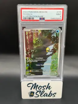 Psyduck 175/165 Illustration Rare Pokemon Scarlet & Violet 151 PSA 9 MINT - Image 1