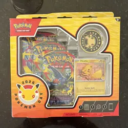 Pokemon TCG Pokemon Day 2026 Collection Box Pikachu Promo Coin 3 Boosters - Image 1