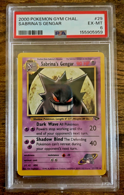 2000 Pokemon Gym Challenge – Sabrina's Gengar Rare #29/132 | PSA 6 EX-MT - Image 2