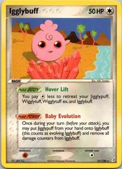 2006 Crystal Guardians Igglybuff Rare #21/100 - Image 1