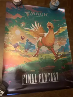FINAL FANTASY Store FOIL POSTER 18x24 NEW promotional MTG Magic the Gathering - Image 1