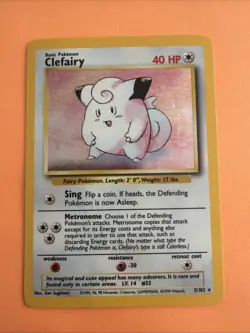 Pokemon TCG Clefairy Base Set 5/102 Holo Unlimited Holo Rare - Image 1