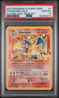 2021 POKEMON CELEBRATIONS CLASSIC COLLECTION #4 CHARIZARD-HOLO PSA 10 - Image 1