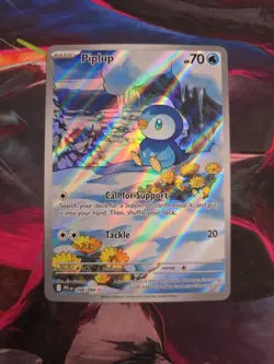 The Pokemon Company Piplup 098/094 Illustration Rare Full Art Holo 70HP English - Image 1