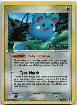 Azurill 20/113 Rare Delta Species Pokemon Reverse Holo - Image 1
