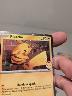 Pokemon Pikachu 051/162 Stamped Pokemon Day 2026 Cosmos Holo 🌀 Swirl 🌀| NM+ - Image 3