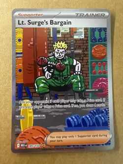 Pokemon TCG - Mega Evolution - Lt. Surge's Bargain 185/132 - Illustration Rare - Image 1