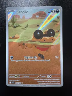 Pokemon TCG Sandile 135/086 SV: Black Bolt Illustration Rare Holo English 2025 - Image 1