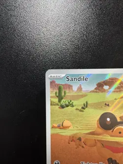 Pokemon TCG Sandile 135/086 SV: Black Bolt Illustration Rare Holo English 2025 - Image 3