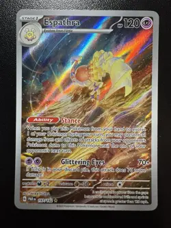 Espathra 197/182 Illustration Rare Paradox Rift Pokemon Holo LP - Image 1