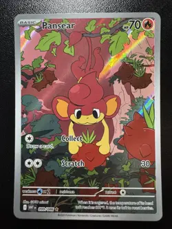 Pokemon TCG White Flare Pansear Illustration Rare Card 099/086 NM Condition - Image 1