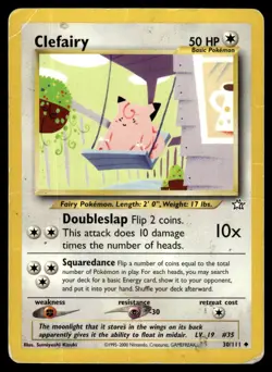 Clefairy #30 - Uncommon - Pokemon Neo Genesis 1999 Wizards WOTC - HP - Image 1