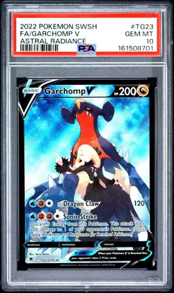 2022 POKEMON SWORD & SHIELD ASTRAL RADIANCE #TG23 FULL ART/GARCHOMP V PSA 10 - Image 1