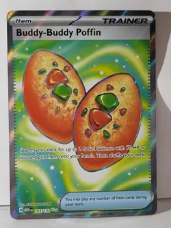 Buddy-Buddy Poffin 167/132 Mega Evolution Pokemon TCG Full Art Trainer - Image 1