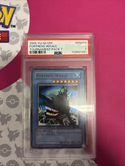 Yugioh 2005 Fortress Whale TP7-EN003 Super Rare PSA 7 - Image 1