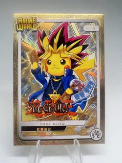 Yugi Muto (Yu-Gi-Oh!) #E25 - Gold Holo - Pikachu Cosplay Anime World - Image 1
