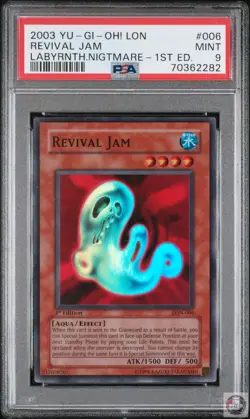 Revival Jam 006 1st Edition Lon-labyrinth Of Nightmare Yugioh PSA 9 - Image 1