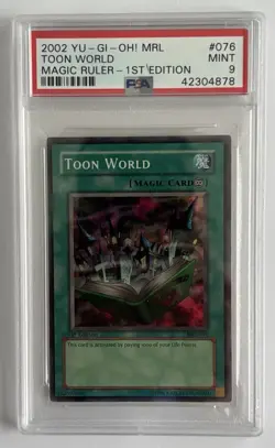 Yu-Gi-Oh! TCG - Toon World 1st Edition - Magic Ruler - MRL-076 PSA 9 - Image 1