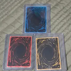 Legendary Collection Set of 3 Egyptian God Cards Slifer, Obelisk, Ra LC01 YuGiOh - Image 4