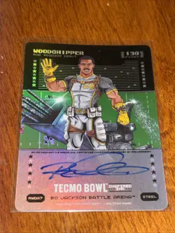 Bo Jackson Battle Arena Tecmo Bowl Woodchipper Rod Woodson Steel Auto 130 power - Image 1