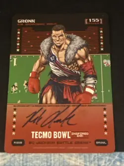 Bo Jackson Battle Arena 2026 Rob Gronkowski Gronk Tecmo Bowl Ink Auto #RGA9 - Image 1