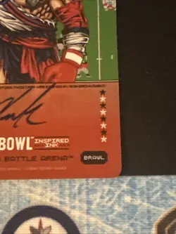 Bo Jackson Battle Arena 2026 Rob Gronkowski Gronk Tecmo Bowl Ink Auto #RGA9 - Image 3