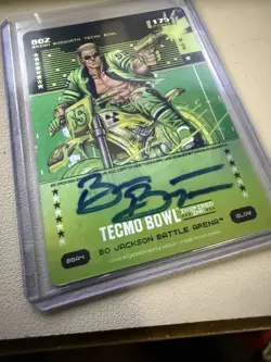Bo Jackson Battle Arena Tecmo Bowl 2026 Brian Bosworth Glow Auto /25 Boz Ink - Image 3