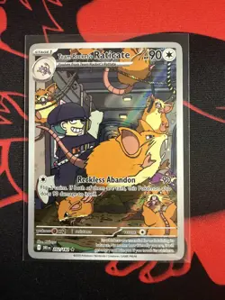 Pokemon TCG 202/182 Team Rocket’s Raticate Illustration Rare | Near Mint! - Image 1