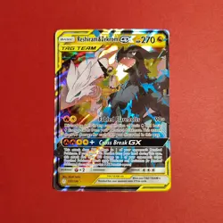 Pokemon Card Reshiram & Zekrom GX 157/236 Tag Team Cosmic Eclipse Ultra Rare - Image 2