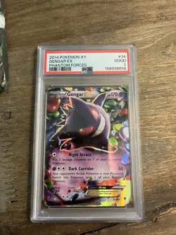 Pokemon TCG Gengar EX 34/119 Phantom Forces Ultra Rare Card PSA 2 - Image 1
