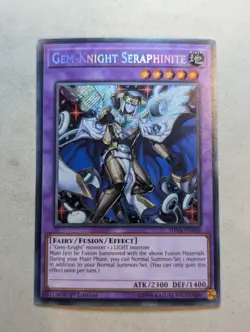 Yugioh - Gem Knight Seraphinite SHVA EN048 Secret Rare 1st Edition - Image 1