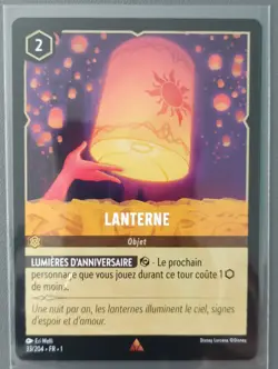 Carte LORCANA FR - Chapitre 1 33/204 Lanterne - Rare non Foil Neuf - Image 1
