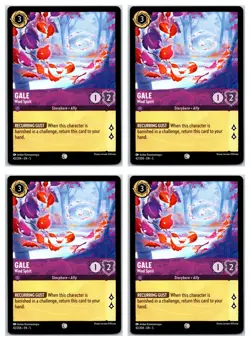 #42 Gale Wind Spirit PLAYSET x4 2024 Disney Lorcana Shimmering Skies 4x Common - Image 1