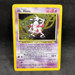 Pokemon TCG - Mr. Mime 6/64 Holo Rare - WOTC Jungle Unlimited - VLP - Image 1