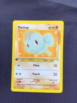Pokemon Cards: 1st Edition Neo Destiny Common: Machop 73/105 - Image 1