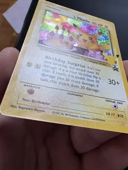 Birthday Pikachu 24 Celebrations Promo Pokemon Card - Image 5