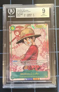 2025 One Piece Carrying On His Will Monkey.D.Luffy Alt Art SEC OP13-118 BGS 9 - Image 1