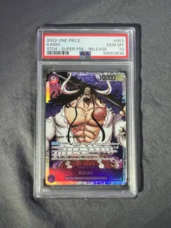 One Piece Kaido Super Pre Release SR PSA 10 - Image 1