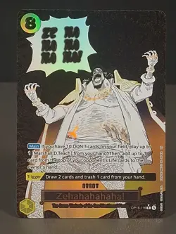 Bandai One Piece CCG Zehahahahaha! Marshall D. Teach OP16-116 Rare Foil Alt Art - Image 1