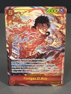One Piece TCG English OP16-118 Portgas D Ace Alt Art Parallel - Image 1