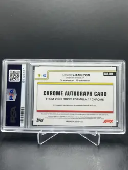 2025 Topps Chrome F1 Lewis Hamilton Auto Autograph 75th Anv 21/75 PSA 9 #CAC-HAM - Image 2