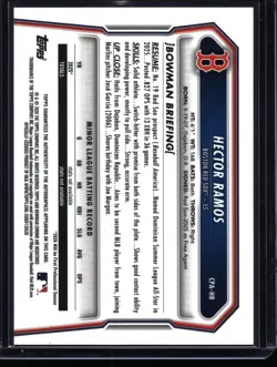 2026 Bowman #CPA-HR Hector Ramos Chrome SSP Auto Black and White Shimmer Red Ink - Image 2