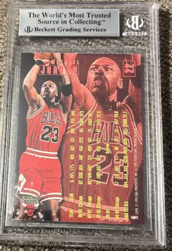 Michael Jordan 1995-96 Fleer #22 BGS 9 MINT CHICAGO BULLS - Image 2